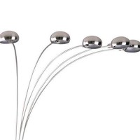 Benjara Metal Arch Tree Design Floor Lamp With 5 Bulbs, Silver