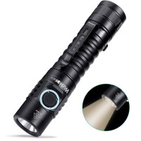 Wurkkos Fc11 Edc Led Flashlights 90Cri Max 1300Lumen Rechargeable Flashlight, Ip67 Waterproof Torch, Magnetic Tailcap, Great For Garden Dog Walking Emergency(4000K)