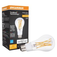 Sylvania Led Truwave Natural Series 3-Way A21 Light Bulb, 40/60/100W Equivalent Efficient 6.5/9/13.5W, Medium Base, Clear, 2700K, Soft White - 1 Pack (40769)