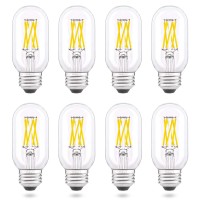 Aielit Dimmable T45 Led Bulb 60 Watt Equivalent, Daylight White 5000K, 6W Tubular E26 Light Bulbs For Ceiling Fan Pendant Chandelier, 8 Pack