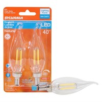 3005205 Led B10 E12 Dl 40W 2Pk Sylvania Natural B10 E12 (Candelabra) Led Bulb Daylight 40 W (Pack Of 1)