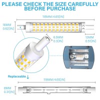 Lustaled R7S Led Bulb 118Mm 10W 1300Lm Day Light 6000K 110130V J118 J Type Linear Double Ended 100W Halogen Equivalent For Floo