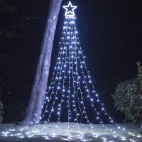 (Upgraded) Funiao Christmas Decoration Outdoor Star String Lights, 320 Led Christmas Tree Topper Lights With 12