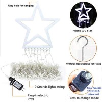 (Upgraded) Funiao Christmas Decoration Outdoor Star String Lights, 320 Led Christmas Tree Topper Lights With 12