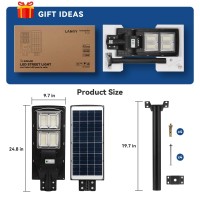 Langy Solar Street Light 12000 Lumens 240Pcs Led 18000 Mah Battery High Lumens Led Solar Power Street Lamp Outdoor Dusk To Daw