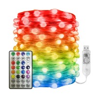 Vanthylit Usb Color-Changing Fairy Lights, Led Rgb Twinkle Lights With Timer, Multicolor Fairy String Lights For Bedroom