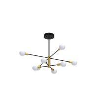 Deyidn Sputnik Chandelier Mid Century Modern Industrial E26 Pendant Lighting Chandeliers Ceiling Light Fixture Black And Gold Li