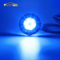 Partsam 2Pcs Blue 6Led Round Underwater Boat Lights, Transom Light For Yachts Boats Sailboat Pontoon, Ip68 Waterproof, Stainless Steel Housing, Surface Mount, 12V