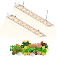 Szhlux Grow Light 2Ft 80W (240W) Full Spectrum Led Grow Light, Linkable Sunlight Plant Light For Indoor Plants, Grow Light Strip, Grow Lamp With On/Off Switch - 2 Pack Warm White