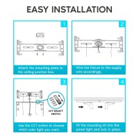 Luxrite 1X2 Ft Led Panel Lights 22W Ultra Thin Ceiling Light Fixture 5 Color Selectable 2700K 3000K 3500K 4000K 5000K