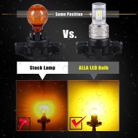 Alla Lighting Pgu20 Base 5200 Py24W 12190 Led Turn Signal Lights Bulbs Replacement Compatible With Bmw, Audi, Yellow