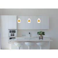 Integrated Dimmable Led Double Glass Mini Pendant Light 6W 450 Lumen 3000K Frosted Yellow