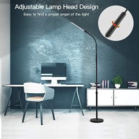 Nxone Led Floor Lamp,Modern Reading Adjustable Standing Height 4 Colors And Stepless Brightness Work Lamp For Living Room Bedroom Readingaablack