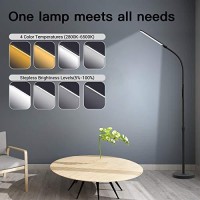 Nxone Led Floor Lamp,Modern Reading Adjustable Standing Height 4 Colors And Stepless Brightness Work Lamp For Living Room Bedroom Readingaablack