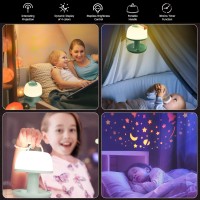 Licklip Toddler Night Light Lamp Dimmable Led Bedside Lamp With Star Projector Kids Night Lights With Timer Design Color Cha