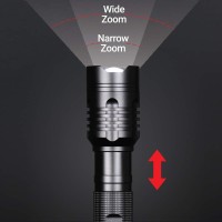 Feit Electric Led Tactical Flashlight - Aluminum Alloy - Zoomable Strike Bezel; Illuminate Up To 1,000 Feet - Adjustable Brightness 600 To 1700 Lumen | Requires 4-C Batteries