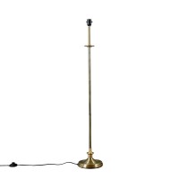 Traditional Style Sconce Floor Lamp Base In An Antique Brass Metal Finish