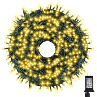 Xunxmas Bright Christmas Lights Outdoor 800 Led Christmas String Lights, 327Ft 8 Modes Timer Fairy Twinkle Tree Lights For Home, Party, Holiday, Indoor Xmas Decorations Warm White