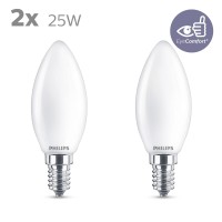 Philips Ledclassic Lampe Ersetzt 25W, E14, 2-Er Pack, Warmwei (2700 Kelvin), 250 Lumen, Matt