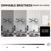 Mayna Modern Led Pendant Light Fixture Contemporary Led Chandelier With Irregular Ring Lights Adjustable Modern Chandeliers Fo