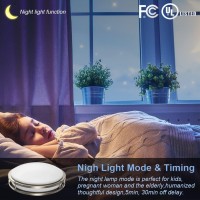 Dllt 48W Dimmable Flush Mount Led Ceiling Light Fixture 176 Round Close To Ceiling Lights With Remote Control Modern Ceilin