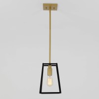 Artika Carter 1-Light Modern Mid-Century - Farmhouse Pendant Light Fixture, Black And Gold Finish - Ideal For Kitchen Island Light - Bulb Not Included