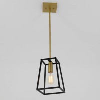 Artika Carter 1-Light Modern Mid-Century - Farmhouse Pendant Light Fixture, Black And Gold Finish - Ideal For Kitchen Island Light - Bulb Not Included