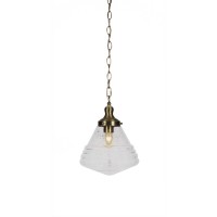 Juno Chain Hung Pendant In New Age Brass Finish With 9.75