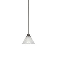 Paramount 1 Light Mini Pendant In Brushed Nickel Finish With 7