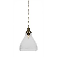 Juno Chain Hung Pendant In New Age Brass Finish With 11.5