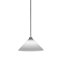 Paramount 1 Light Pendant In Brushed Nickel Finish With 12