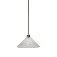 Paramount 1 Light Pendant In Brushed Nickel Finish With 12