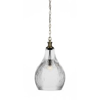 Carina Chain Hung Pendant In New Age Brass Finish With 11.5