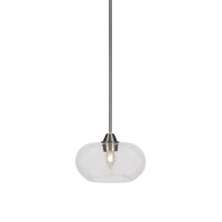 Paramount 1 Light Mini Pendant In Brushed Nickel Finish With 10