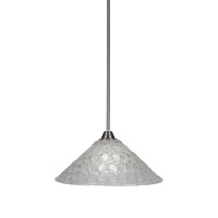 Paramount 1 Light Pendant In Brushed Nickel Finish With 16