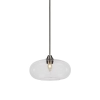 Paramount 1 Light Pendant In Brushed Nickel Finish With 13