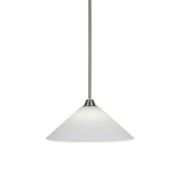 Paramount 1 Light Pendant In Brushed Nickel Finish With 16