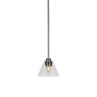 Paramount 1 Light Mini Pendant In Brushed Nickel Finish With 7