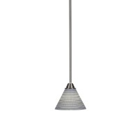 Paramount 1 Light Mini Pendant In Brushed Nickel Finish With 7