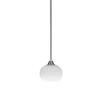 Paramount 1 Light Mini Pendant In Brushed Nickel Finish With 7