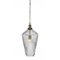 Carina Chain Hung Pendant In New Age Brass Finish With 10