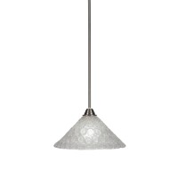 Paramount 1 Light Pendant In Brushed Nickel Finish With 12