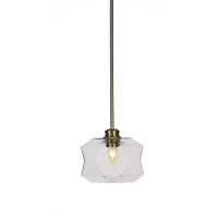 Rocklin Stem Hung Pendant In New Age Brass Finish With 9