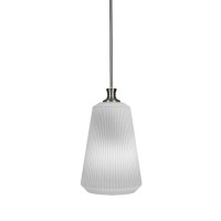 Carina Stem Hung Pendant In Brushed Nickel Finish With 10.5