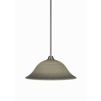 Paramount 1 Light Pendant In Brushed Nickel Finish With 16