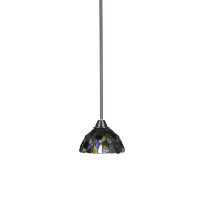 Paramount 1 Light Mini Pendant In Brushed Nickel Finish With 7