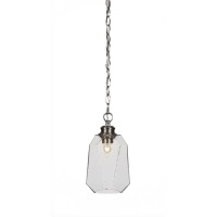 Rocklin Chain Hung Pendant In Brushed Nickel Finish With 6.75