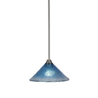 Paramount 1 Light Pendant In Brushed Nickel Finish With 12