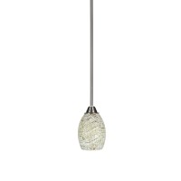 Paramount 1 Light Mini Pendant In Brushed Nickel Finish With 5