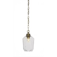 Rocklin Chain Hung Pendant In New Age Brass Finish With 6.75